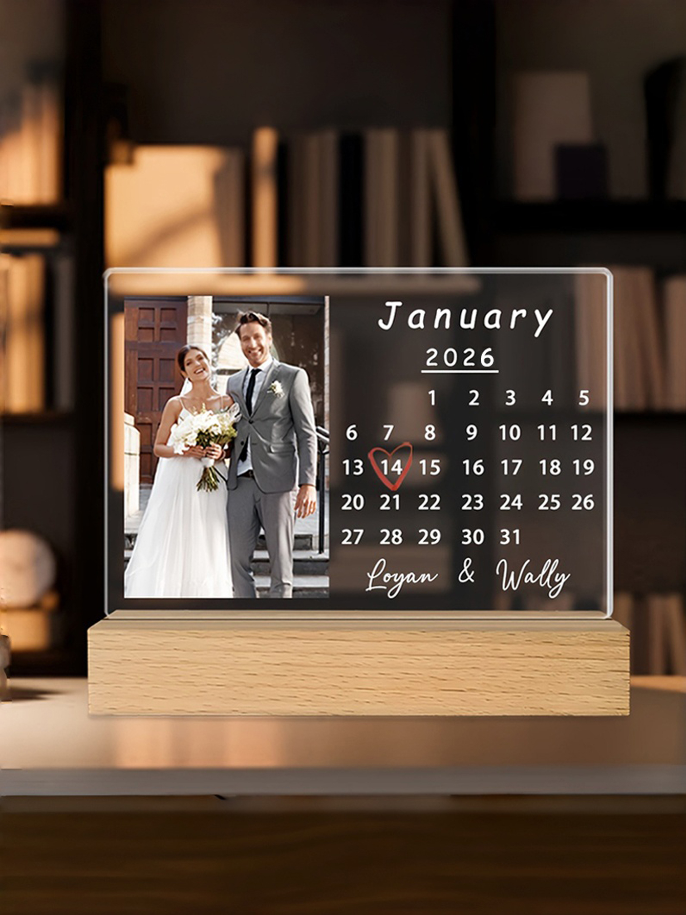 Custom Acrylic Wedding Date Frame